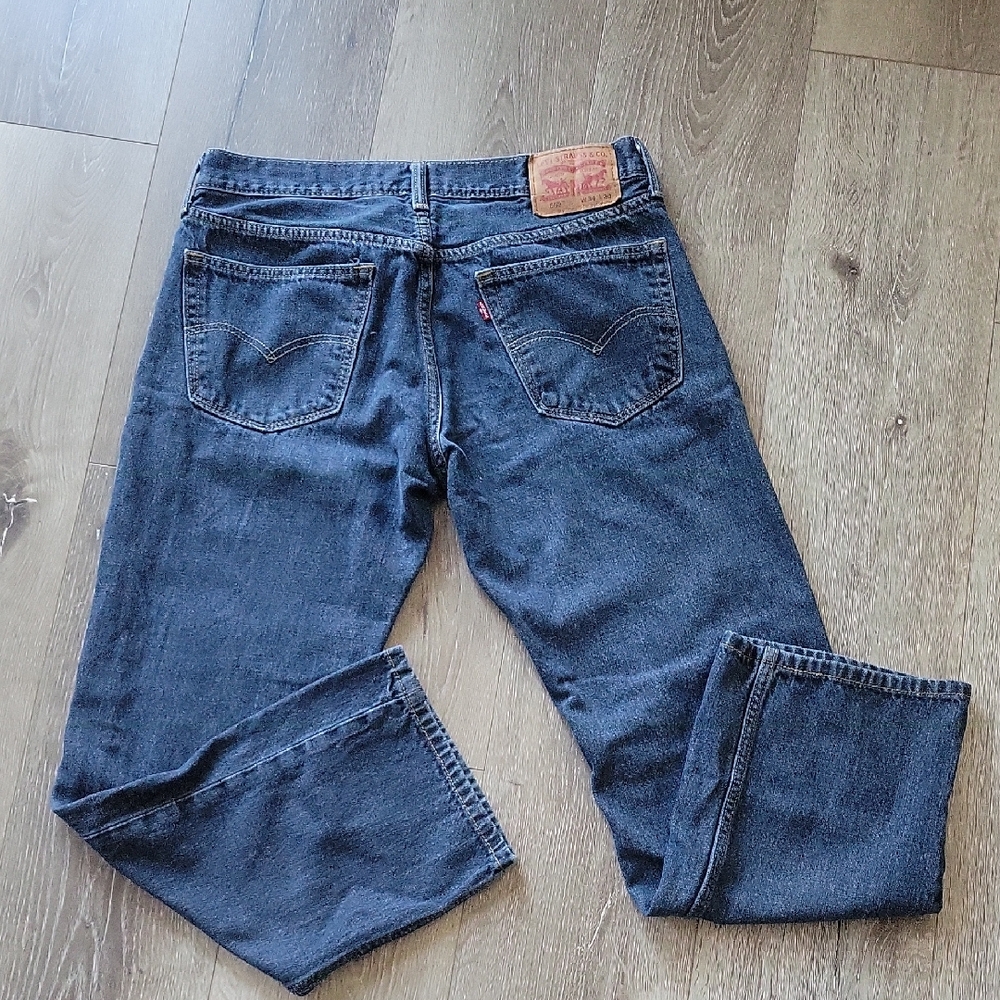 Levi's 559 Zip Fly Blue Straight Jeans Classic Denim W34 x L30 (W32 X L28)
